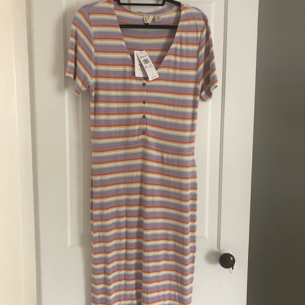 ROXY striped knit dress